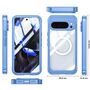F�r Google Pixel 10 Pro XL MagSafe Full Body Schutz H�lle Bumper Blau
