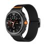 F�r Samsung Galaxy Watch 8 / 8 Classic Nylon Sport Armband Schwarz