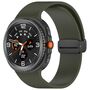 F�r Samsung Galaxy Watch 8 / 8 Classic Silikon Magnet Armband D- Gr�n