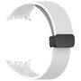 F�r Samsung Galaxy Watch 8 / 8 Classic Silikon Magnet Armband Wei�