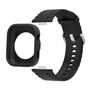 F�r Huawei Watch Fit 4 Pro Silikon H�lle integriertem Armband Schwarz