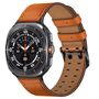 F�r Samsung Galaxy Watch 8 / Classic Echtleder Premium Armband Orange