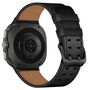 F�r Samsung Galaxy Watch 8 / Classic Echtleder Premium Armband Schwarz