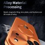 F�r Apple iPhone 17 Full Cover MagSafe H�lle Metallrahmen Orange