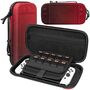 F�r Nintendo Switch 2 Tragbare Hartschalen-Schutztasche Schwarz Rot
