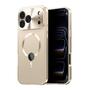 F�r Apple iPhone 17 Pro Full Cover MagSafe H�lle Metallrahmen Gold