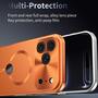 F�r Apple iPhone 17 Pro Max Full Cover MagSafe H�lle Metallrahmen Orange