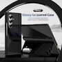F�r Samsung Galaxy Z Fold7 Glanzlack H�lle mit Scharnierschutz Schwarz