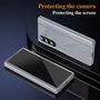 F�r Samsung Galaxy Z Fold7 Glanzlack H�lle mit Scharnierschutz Grau