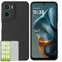 F�r Motorola Moto G06 4G Silikon TPU Schutz H�lle Schwarz + 9H Glas