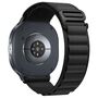 F�r Samsung Galaxy Watch 8 / 8 Classic Loop Nylon Armband Schwarz