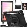 F�r Samsung Galaxy Tab S11 Hybrid H�lle Halter & Schultergurt Schwarz