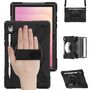 F�r Samsung Galaxy Tab S11 Hybrid H�lle Halter & Schultergurt Schwarz