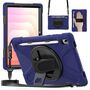 F�r Samsung Galaxy Tab S11 Hybrid H�lle Halter & Schultergurt D- Blau