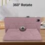 F�r Samsung Galaxy Tab S11 360 Rotation Baum Kunstleder Tasche Pink