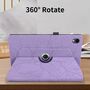 F�r Samsung Galaxy Tab S11 360 Rotation Baum Kunstleder Tasche Lila