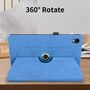F�r Samsung Galaxy Tab S11 360 Rotation Baum Kunstleder Tasche Blau