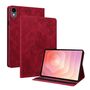 F�r Samsung Galaxy Tab S11 Schmetterling Design Kunstleder Tasche Rot