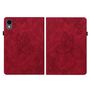 F�r Samsung Galaxy Tab S11 Schmetterling Design Kunstleder Tasche Rot