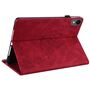 F�r Samsung Galaxy Tab S11 Schmetterling Design Kunstleder Tasche Rot