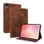 F�r Samsung Galaxy Tab S11 Schmetterling Kunstleder Tasche Braun