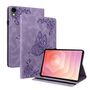 F�r Samsung Galaxy Tab S11 Schmetterling Design Kunstleder Tasche Lila