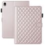 F�r Samsung Galaxy Tab S11 Design Rhombus Kunstleder H�lle Rose Gold