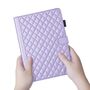 F�r Samsung Galaxy Tab S11 Design Rhombus Kunstleder H�lle Lila