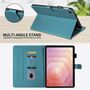F�r Samsung Galaxy Tab S11 Design Rhombus Kunstleder H�lle Gr�n