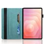 F�r Samsung Galaxy Tab S11 aufstellbare Baum Kunstleder Tasche Blau