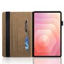 F�r Samsung Galaxy Tab S11 aufstellbare Baum Kunstleder Tasche Braun