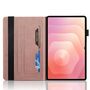 F�r Samsung Galaxy Tab S11 Ultra Baum Design Kunstleder Tasche Pink