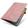 F�r Samsung Galaxy Tab S11 Ultra Baum Design Kunstleder Tasche Pink