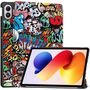 F�r Xiaomi Redmi Pad 2 Pro 12.1 3folt Wake UP Smart H�lle Graffiti