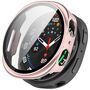 F�r Samsung Galaxy Watch 8 44mm Kunststoff H�lle + 9H Hart Glas Rosa