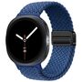 F�r Samsung Galaxy Watch 8 / 8 Classic Magnetisches Nylon Armband Blau