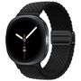 F�r Samsung Galaxy Watch 8 / 8 Classic Magnetisches Nylon Band Schwarz