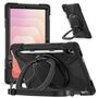 F�r Samsung Galaxy Tab S11 Hybrid H�lle Halter & Schultergurt Schwarz