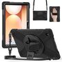 F�r Samsung Galaxy Tab A11 Plus H�lle Halter & Schultergurt Schwarz