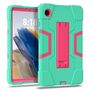 F�r Samsung Galaxy Tab A11 Color Hybrid Design H�lle mit Halter Gr�n