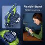 F�r Samsung Galaxy Tab A11 Hybrid H�lle mit Halter & Schultergurt Gr�n