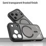 F�r Apple iPhone 17 Pro ShadowGuard TPU Frosted MagSafe H�lle Schwarz
