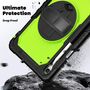 F�r Samsung Galaxy Tab S11 Hybrid H�lle Halter & Schultergurt Gr�n