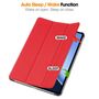 Fr OnePlus Pad 2 Pro / Pad 3 3folt Wake UP Smart Tasche Hlle Rot