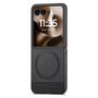 F�r Motorola Razr 60 Ultra Twill Kunstleder H�lle Magnetisch Schwarz