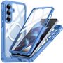 F�r Samsung Galaxy S25 FE MagSafe Full Body Schutz H�lle Bumper Blau