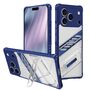 F�r Apple iPhone 17 Pro Max Plating PC TPU Hybrid Halter H�lle Blau