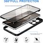 F�r Xiaomi 15T Pro Full Body 360 Grad Acrylic Hybrid TPU H�lle Schwarz