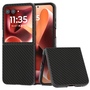 F�r Motorola Razr 60 Ultra Carbon Fiber TPU Hybrid PC H�lle Schwarz