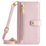 F�r Xiaomi Redmi 15C 5G / 4G Crossbody Kunstleder Wallet H�lle Rosa